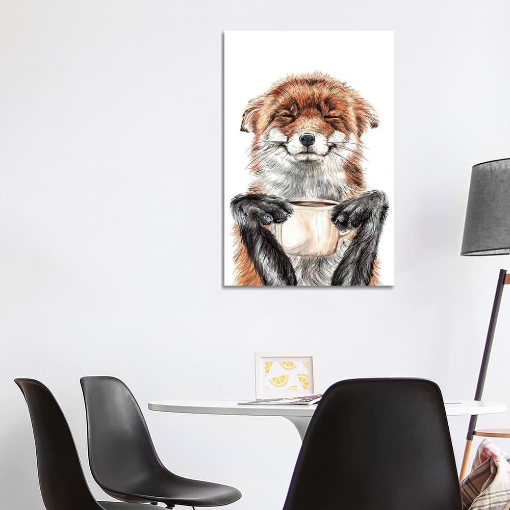 iCanvas "Morning Fox" by Holly Simental Canvas Print