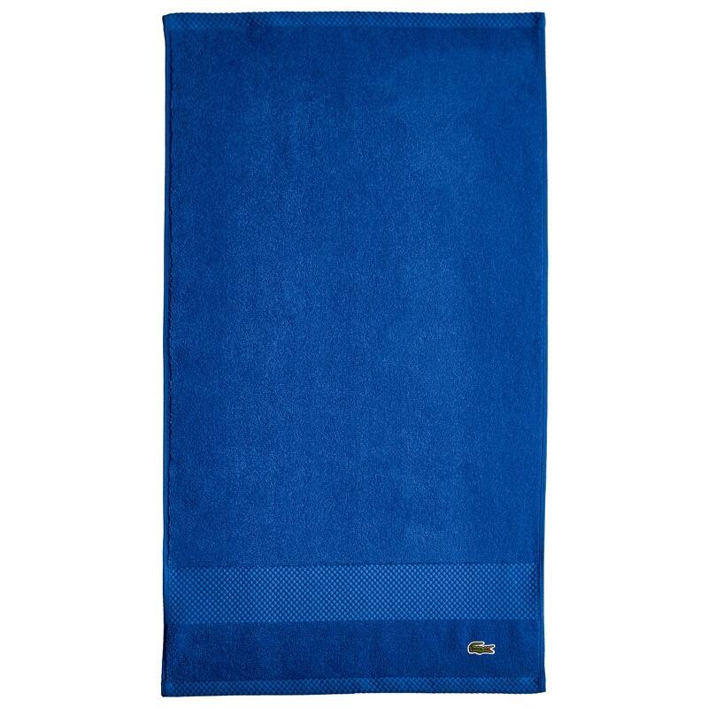 Lacoste Heritage Supima 100% Cotton Bath Towel, Hand Towel, Wash Cloth, and Bath Sheet - Surf Blue - Hand Towel