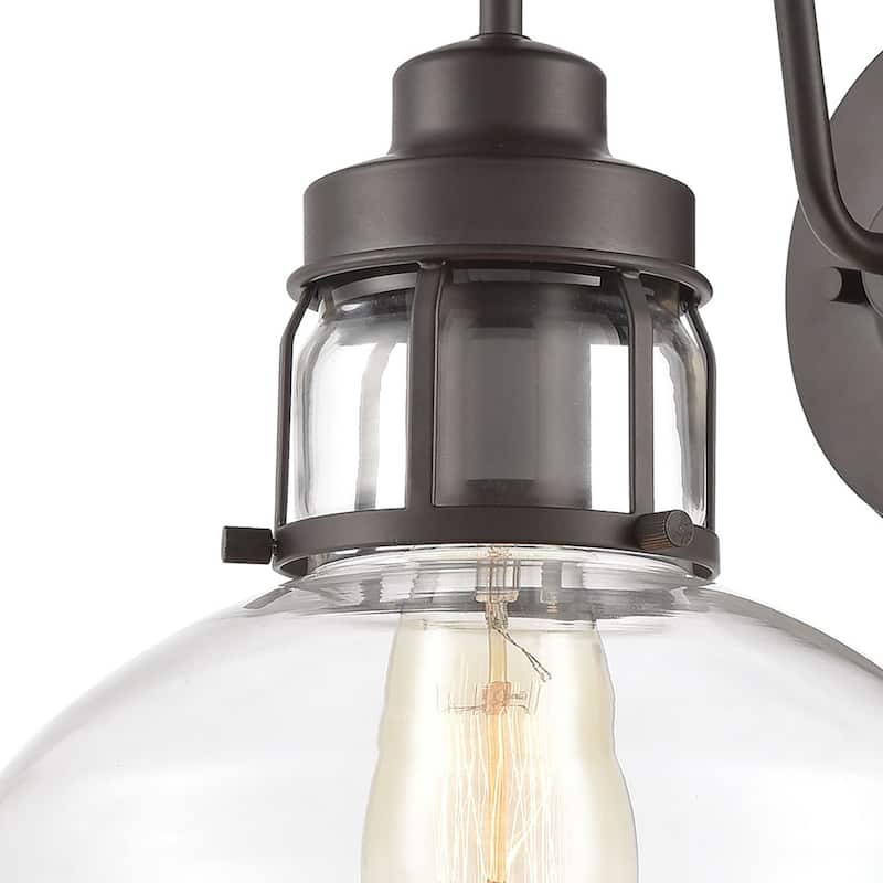 Elk Home Manhattan Boutique Bronze With Clear Glass 1 Light Sconce