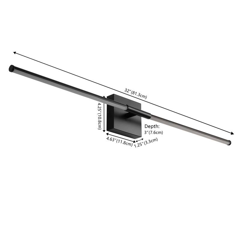 28" Dimmable Integrated LED Metal Wall Sconce, by JONATHAN Y