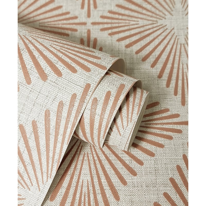 Fine Decor Denver Rust Starburst Wallpaper