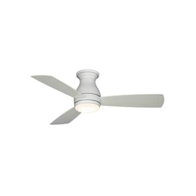 Hugh - 44 inch Indoor/Outdoor Ceiling Fan with Blades and LED Light Kit - Matte White