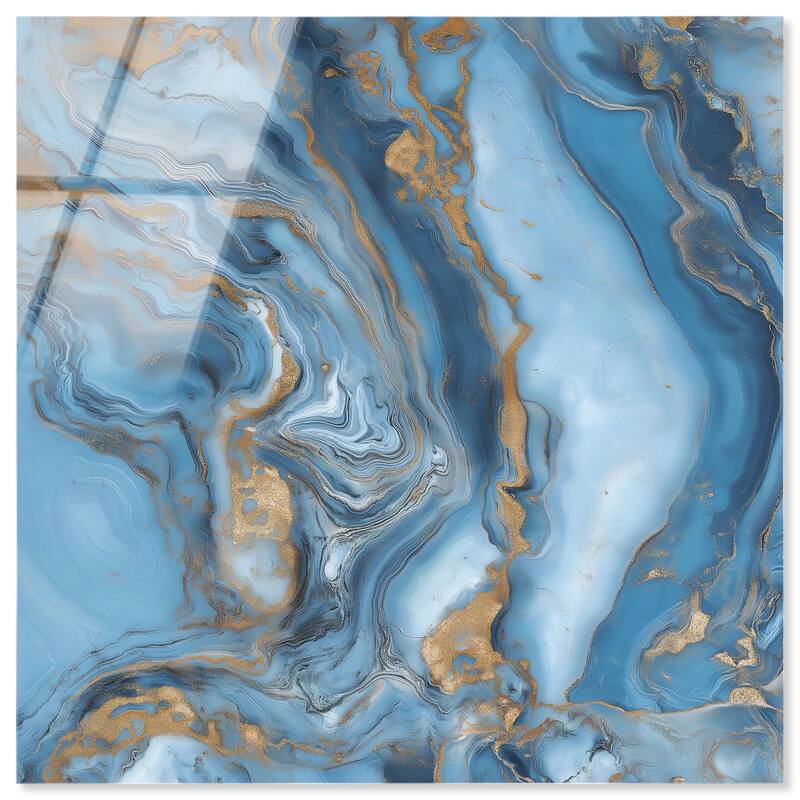 River Gold Acrylic by Art Remedy, Ready to Hang - 30" x 30"