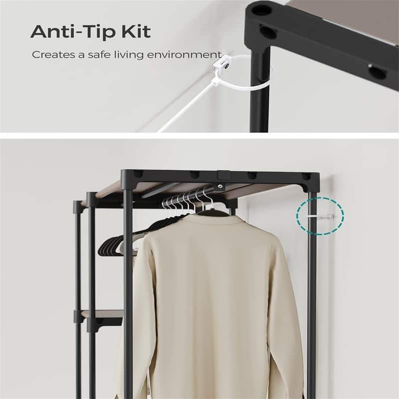 Freestanding Closet Organizer -  48.8"L x 16.9"W x 71.7"H