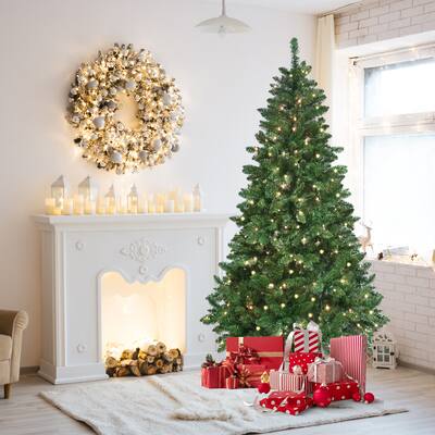 6ft Green Christmas Tree with 300 WiFi-Controlled RGB LED Lights, 751 PVC Tips, 38 Light Functions,Music Sync,Metal Stand