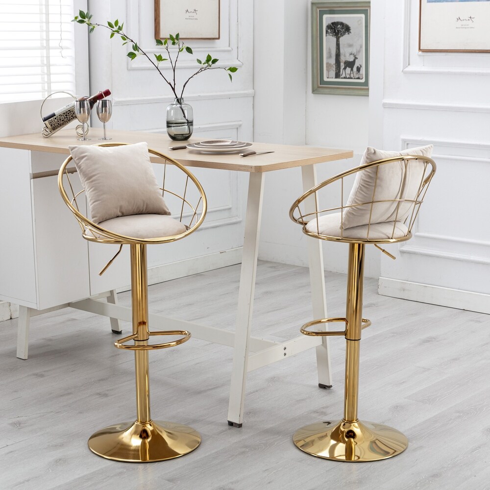 Gold and hotsell white counter stools