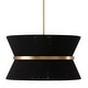 preview thumbnail 14 of 16, 8 - Light Modern 24 inch Fabric Hourglass Chandelier w/ Tapered Drum Shade