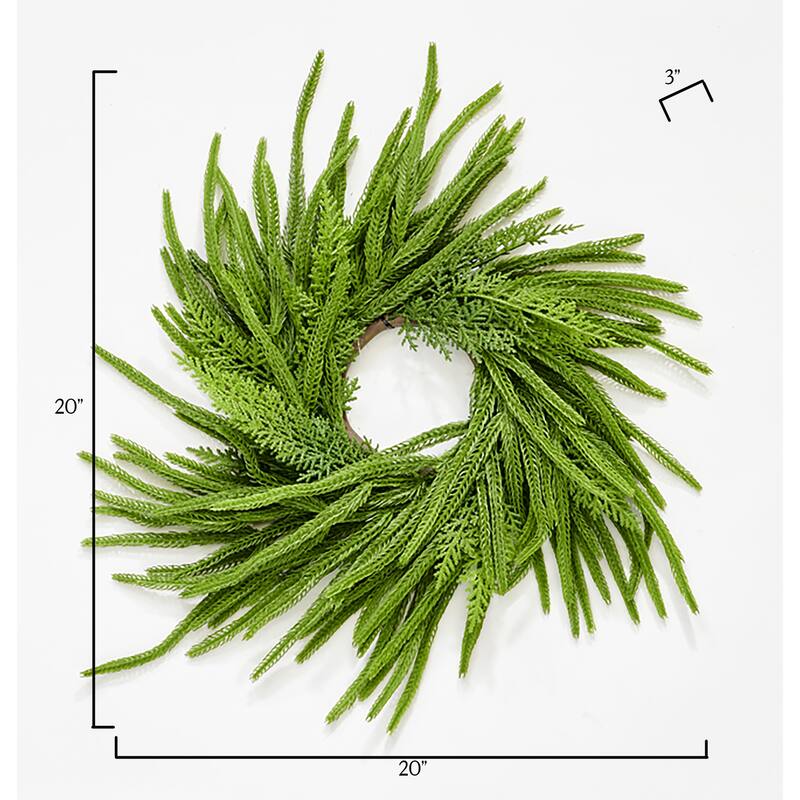 20" Artificial Christmas Cedar Centerpiece Wreath