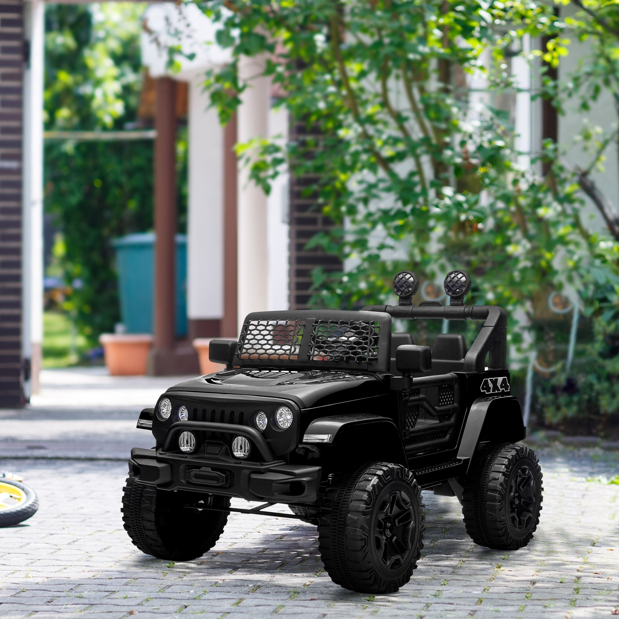 12V Kids Ride On Truck with Parent Remote Control Electric Battery Powered Toy Car with Adjustable Speed LED Lights and Horn Bed Bath Beyond 39856261