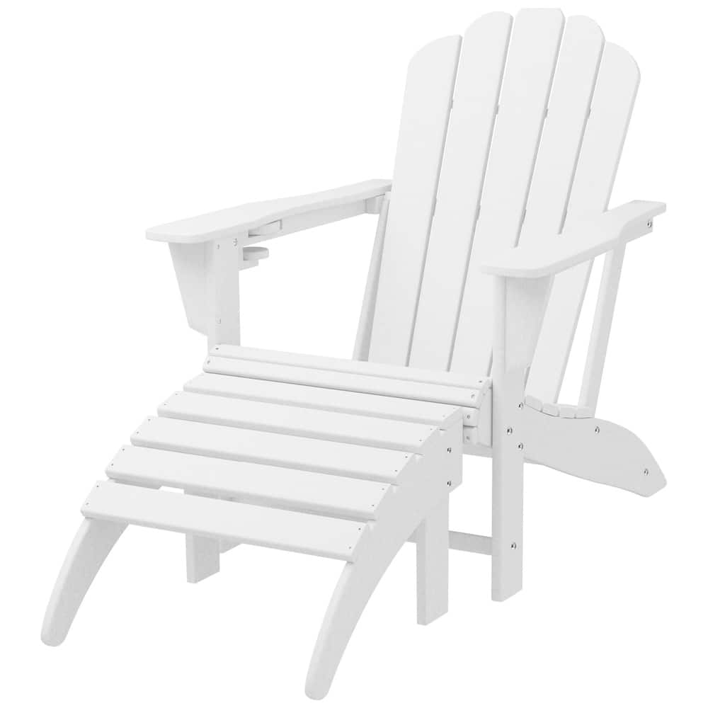 Aderson Outdoor Poly Adirondack Chair with Ottoman