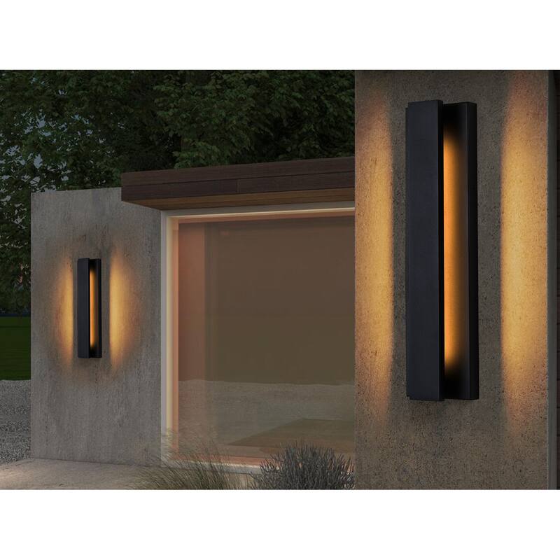 21" Long Outdoor Led Wall Sconce - Black