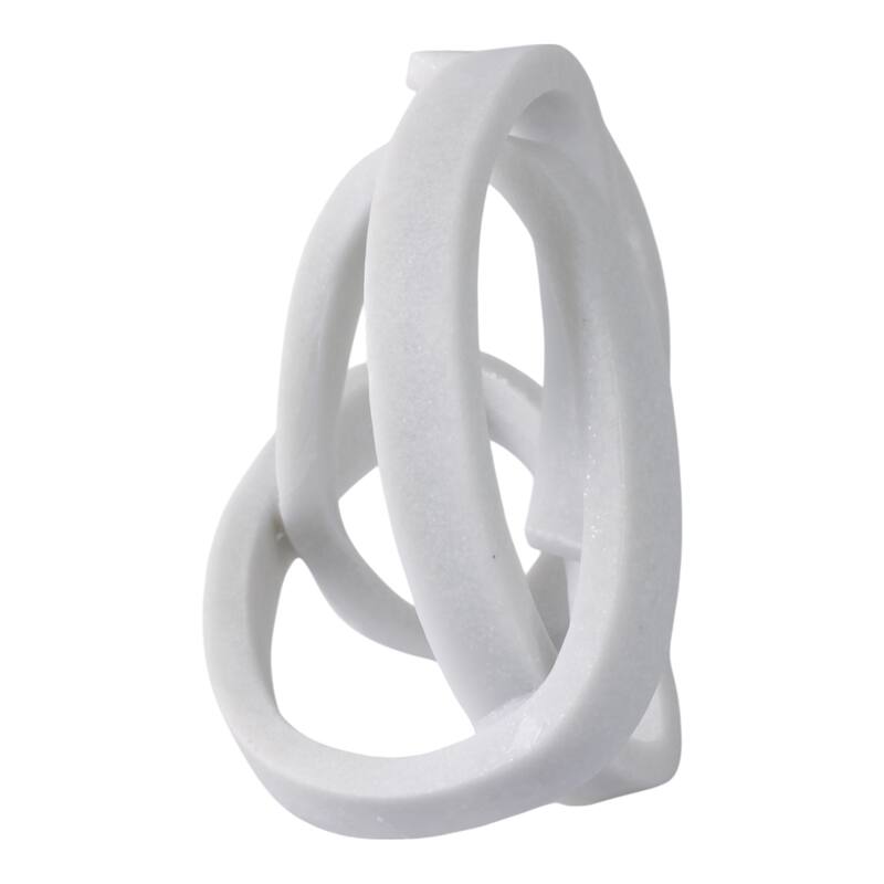 White 16x12 in. Resin Novelty Abstract Knot Sculpture - 15.5"