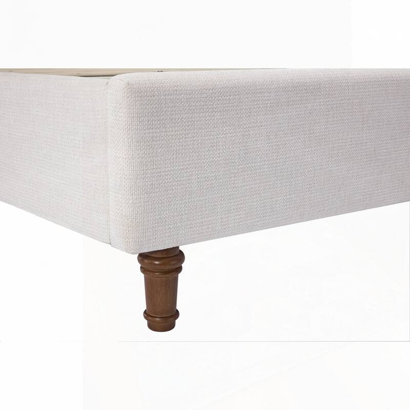 Upholstered Wingback Bed Without Wooden Slats Box Spring Required