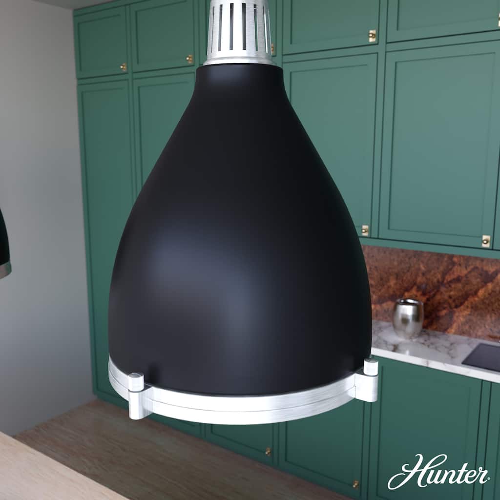 Hunter Bluff View Retro 16" 3-Light Pendant - Kitchen Island, Dining Room, Entry - Mid-Century Modern, Industrial, Transitional
