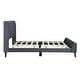 preview thumbnail 17 of 72, Twin/Full/Queen Size Velvet Upholstered Platform Bed Frame with Headboard and Wooden Slats Support, No Box Spring Needed