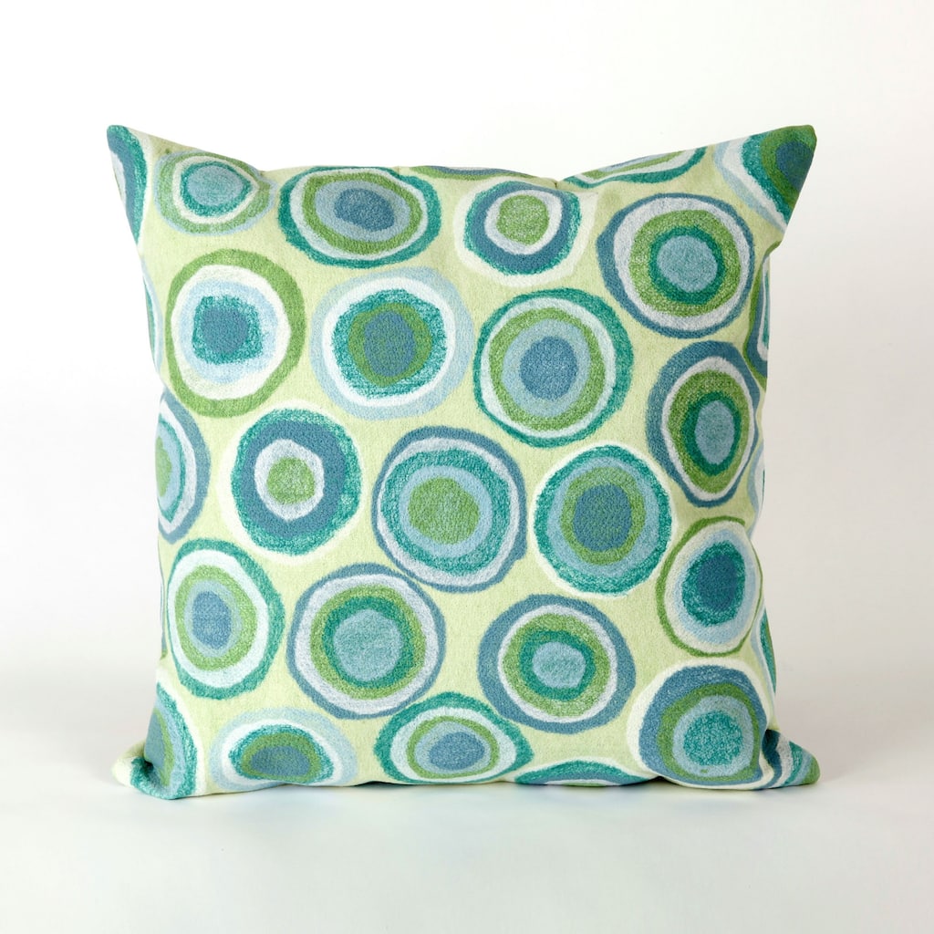 Liora Manne Visions II Puddle Dot Indoor/Outdoor Pillow Spa 20" Square
