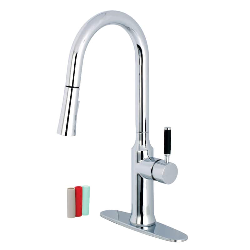 Kingston Brass Kaiser 1.8 GPM Widespread Kitchen Faucet with - Polished Chrome