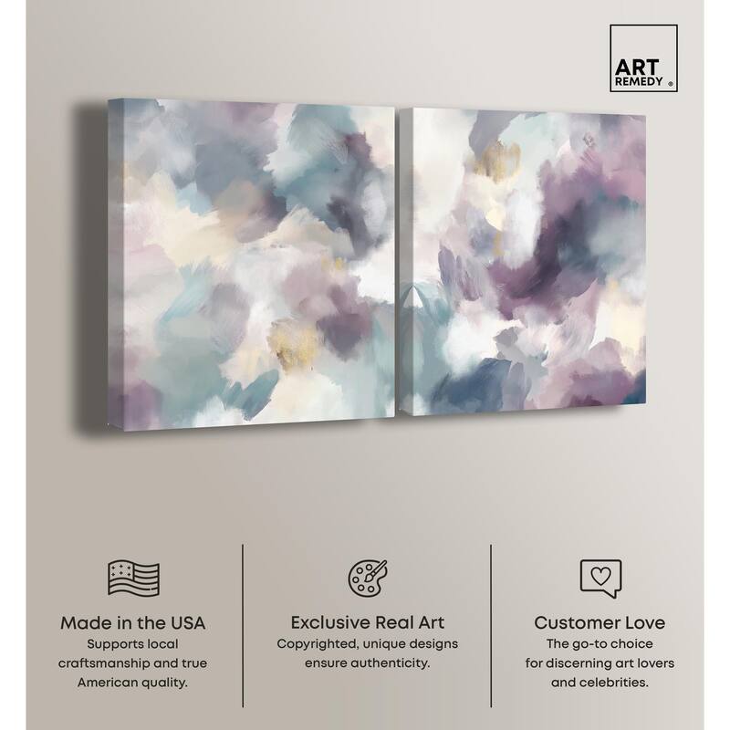 Golden Reflections Canvas Set of 2 by Art Remedy, Gallery Wrapped