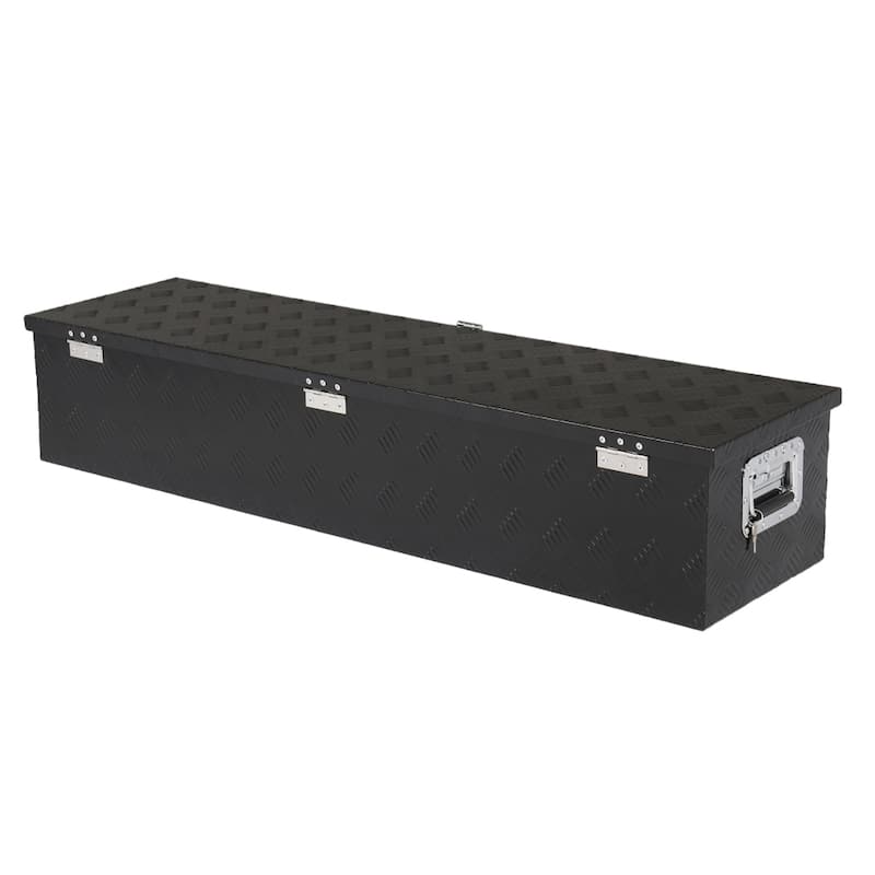 50" Aluminum Five Pattern Toolbox Single Lock Black - N/A