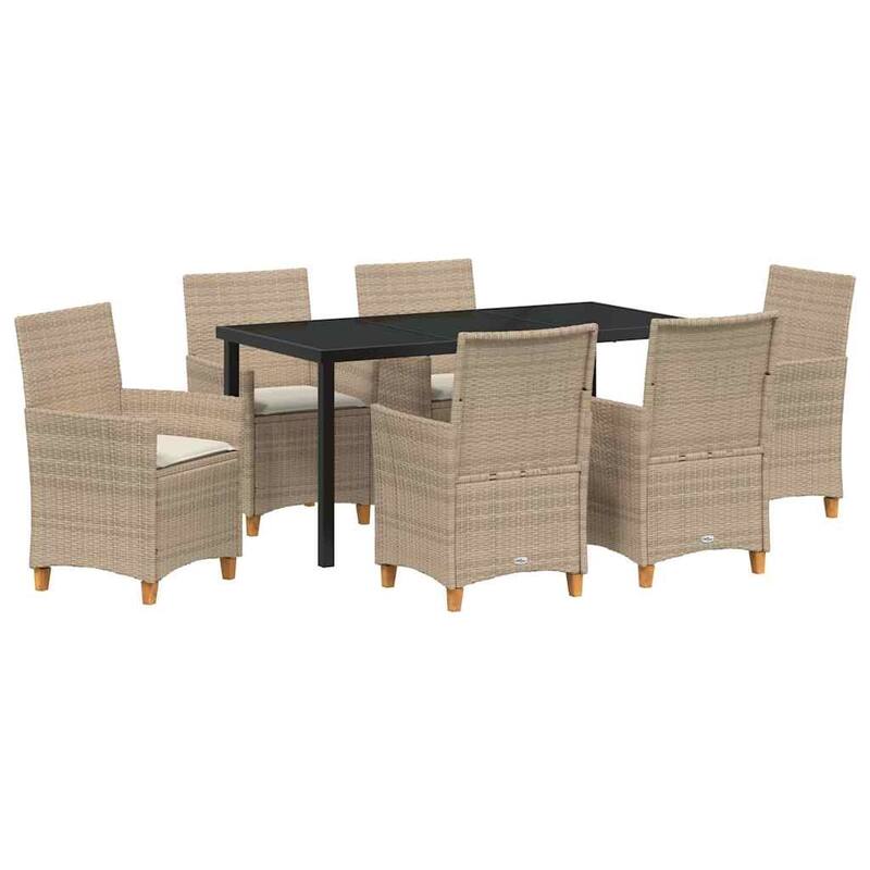 vidaXL Garden Dining Set Poly Rattan