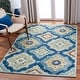 preview thumbnail 2 of 9, SAFAVIEH Handmade Suzani Abeda Floral Trellis Wool Rug 3' x 5' - Navy/Green