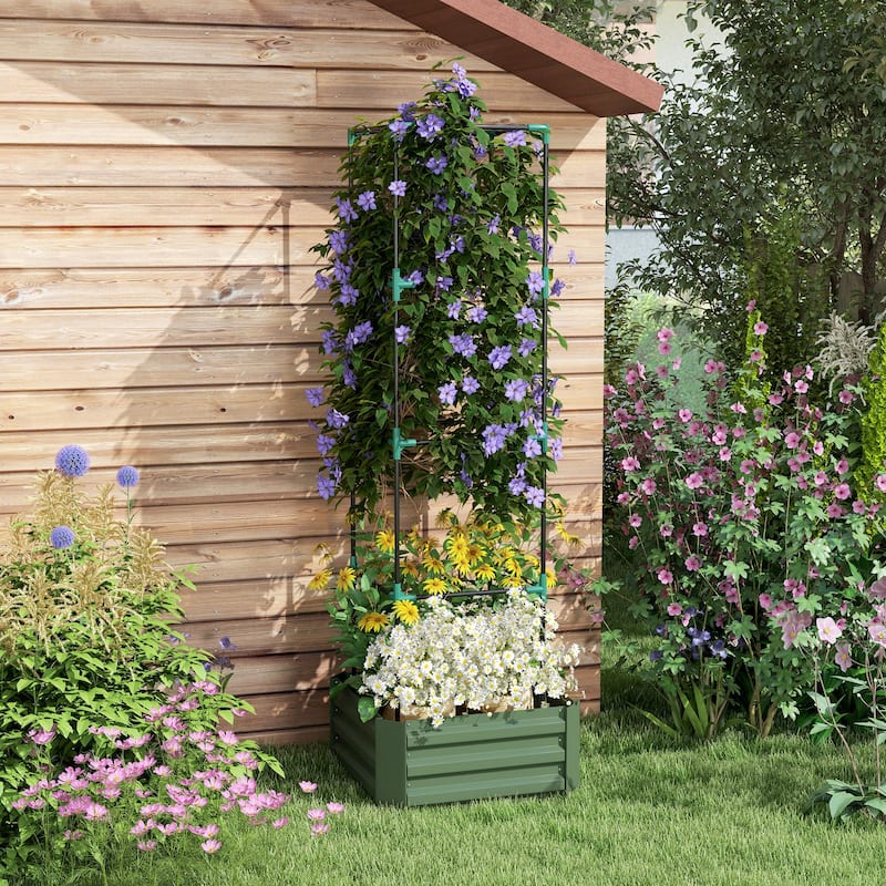 Raised Garden Bed with Legs, Self-Watering Planter Box Raised Bed to Grow Flowers, Herbs & Vegetables, Brown