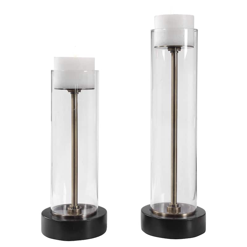 Uttermost Charvi Glass Candle Holders (Set of 2)