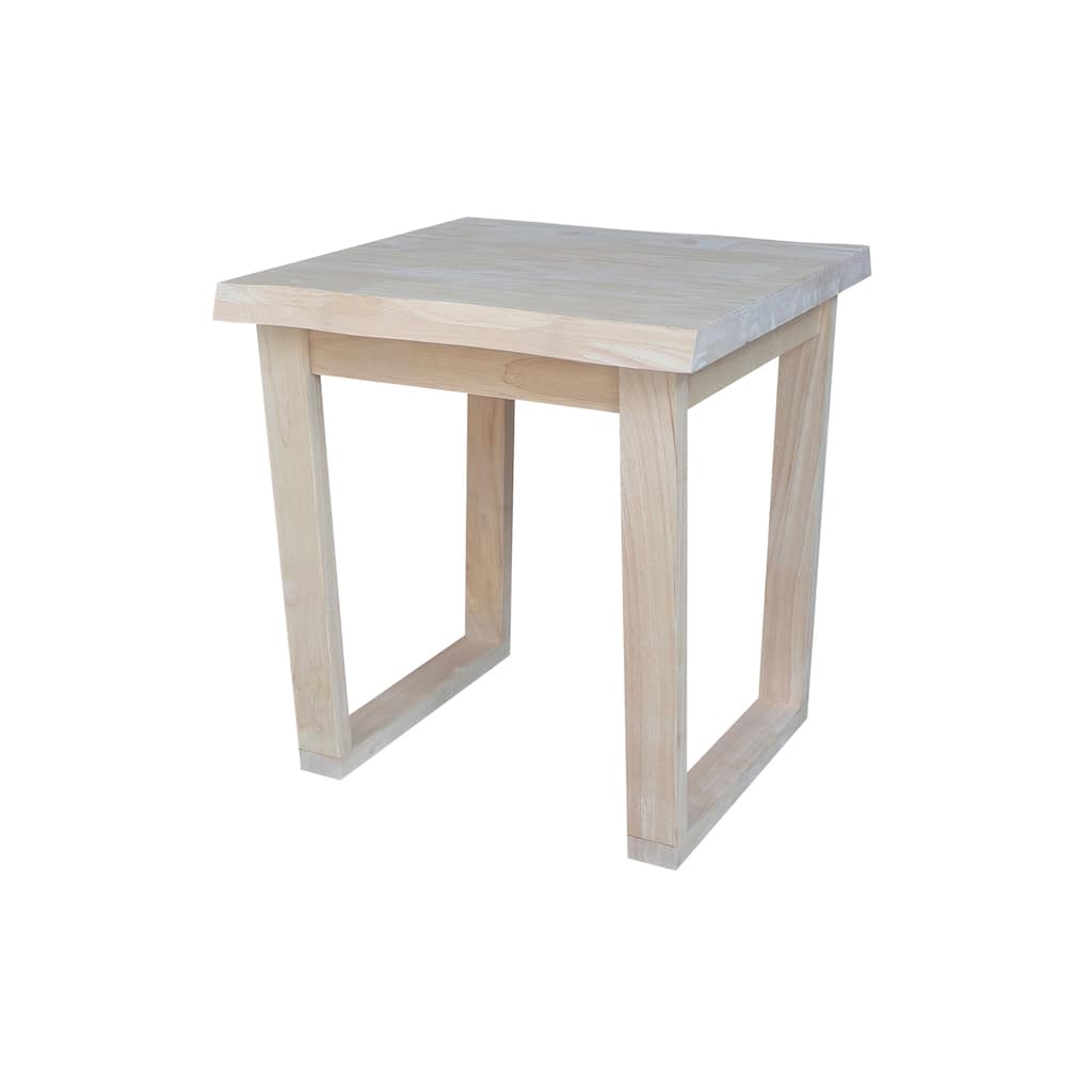 Live Edge Solid Wood End Table