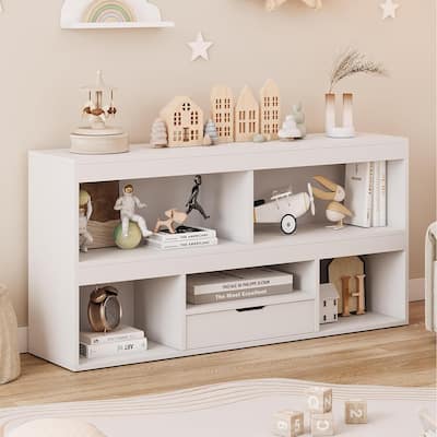 2-Tier Kids Bookshelf and Toy Storage Organizer