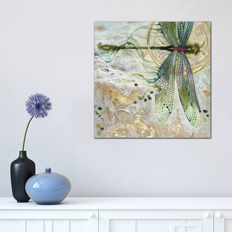 iCanvas "Damsel Fly II" by Stephanie Law Canvas Print - 18x18x1.5