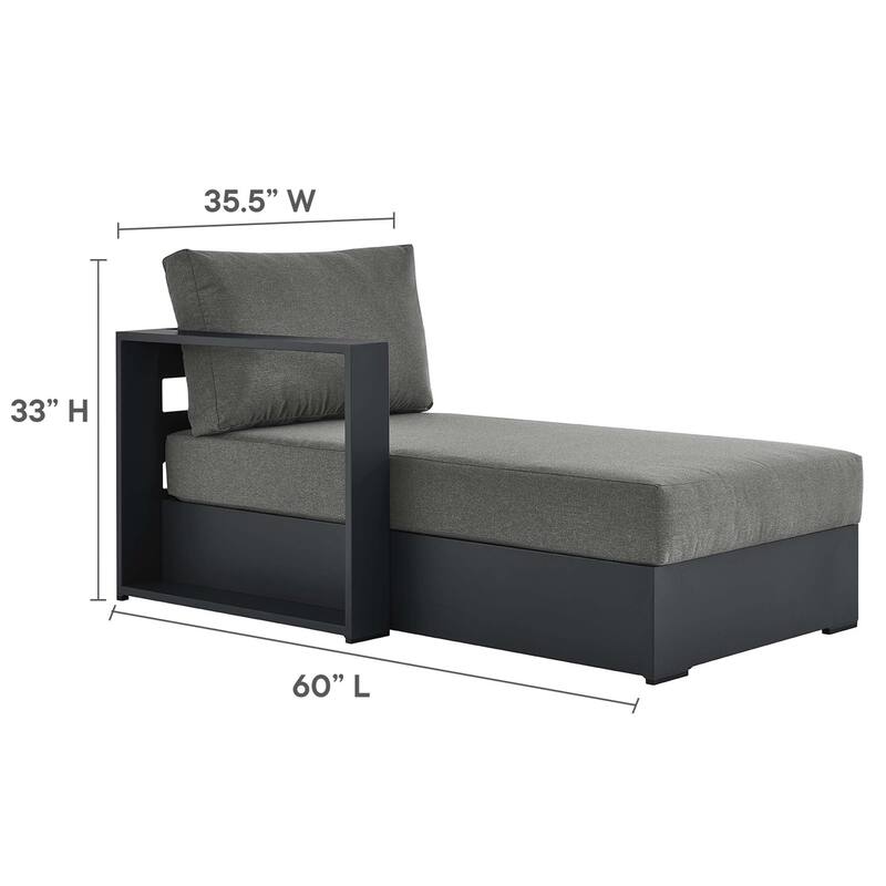 Tahoe Patio Aluminum 3-Piece Left-Facing Chaise Sectional Sofa Set