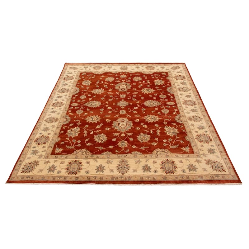 ECARPETGALLERY Hand-knotted Jamshidpour Dark Copper Wool Rug - 7' 10" x 10'