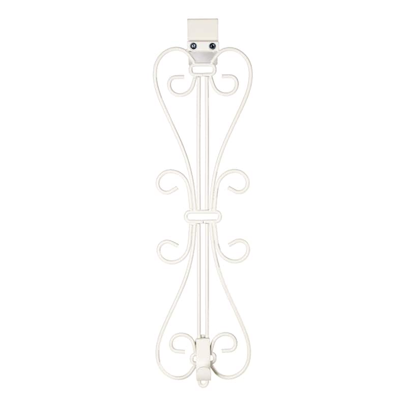 Adjustable Wreath Hanger for Door - Elegant (White) - White