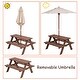 preview thumbnail 6 of 6, Children Outdoor 4 Seat Kids Picnic Table Bench w/ Folding Umbrella