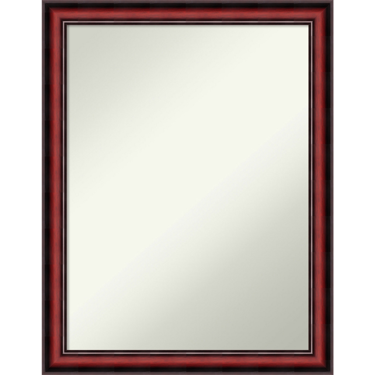 Non-Beveled Wood Wall Mirror - Rubino Cherry Scoop Frame