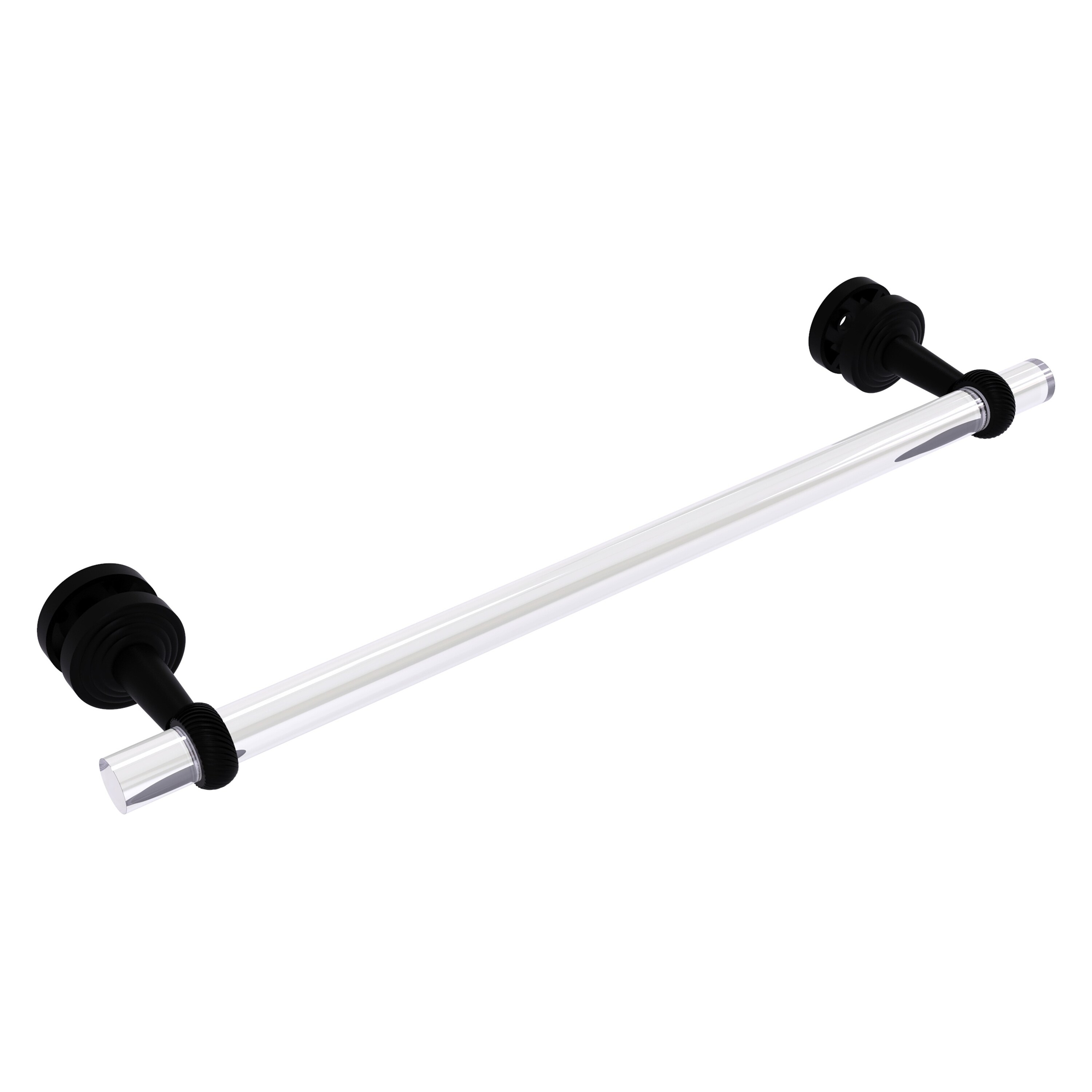 Allied Brass Pacific Beach Collection 18 Inch Shower Door Towel Bar with Twisted Accents