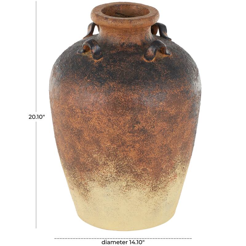 Copper Magnesium Oxide Textured Ombre Antique Amphora Vase