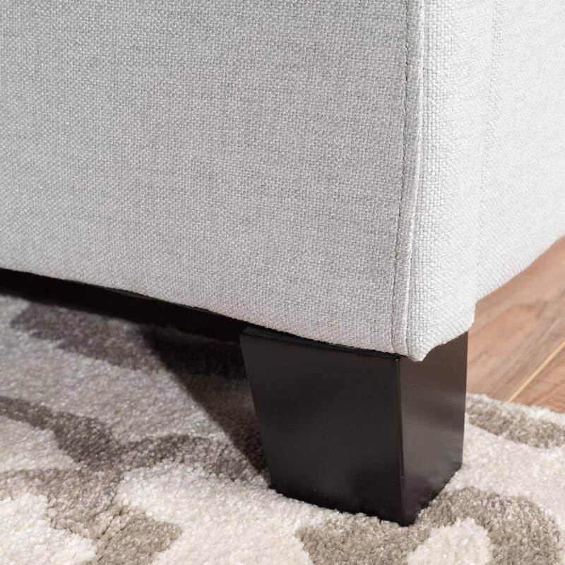 Button Tufted Wingback Bed Low Profile Platform Bed Center Support Leg