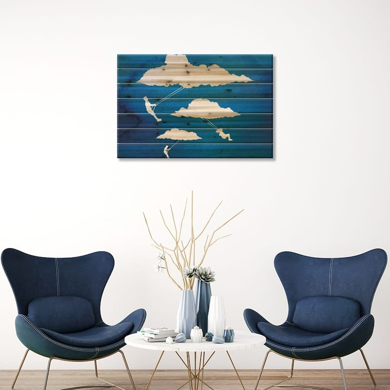 In Full Swing Print On Wood by Rob Dobi - Multi-Color