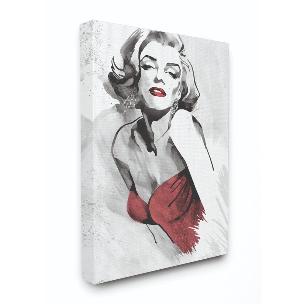 Stupell Marilyn Monroe Ink Figure Illustration, 16 x 20, Proudly Made in USA - Multi-Color