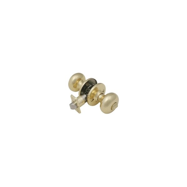 Design House 741272 Cambridge Interior Privacy Knobset - Polished Brass