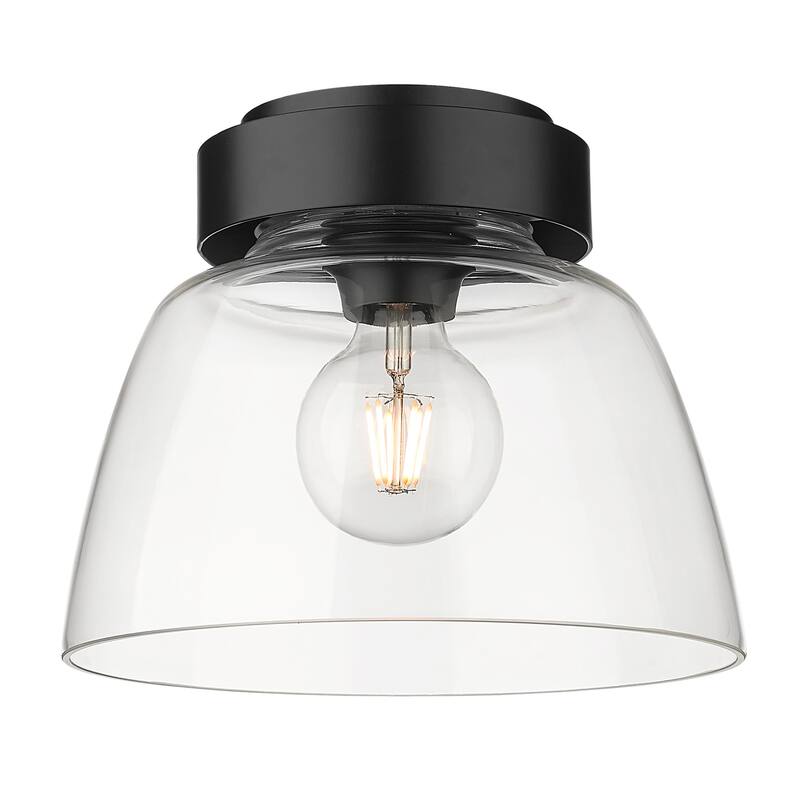 Golden Lighting 0314-FM10 CLR Remy 10" Wide Flush Mount Ceiling - Matte Black