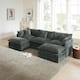 Option Gray 3-Seater Sofa+Ottomans*2