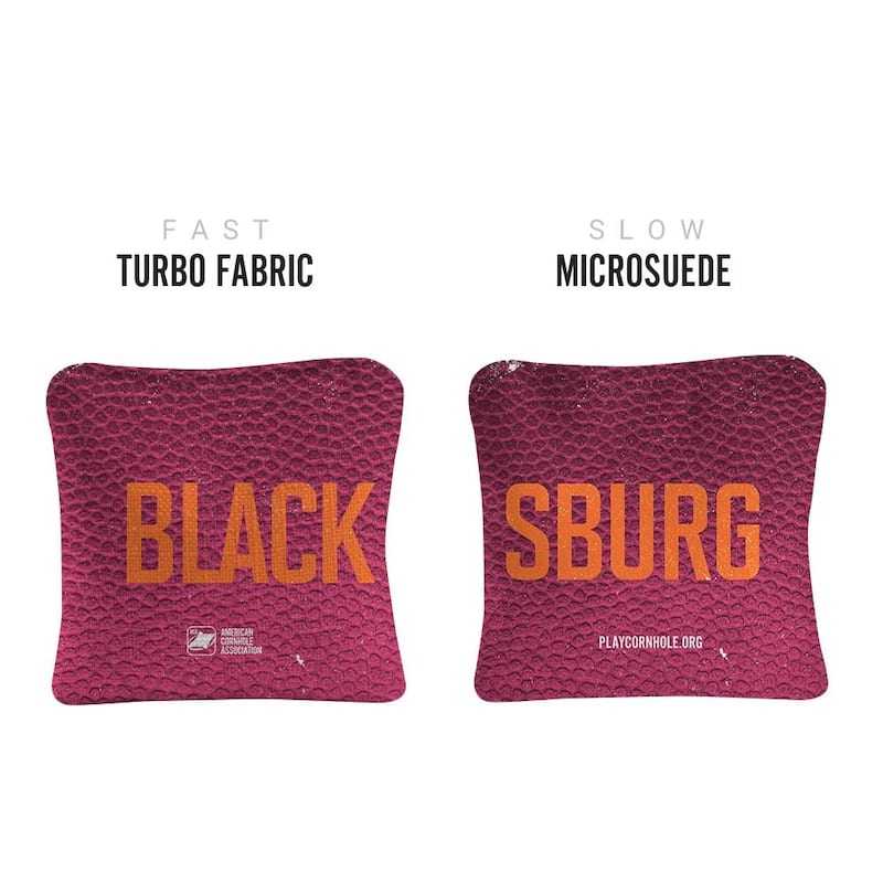Blacksburg Maroon Dual Sided Cornhole Bags