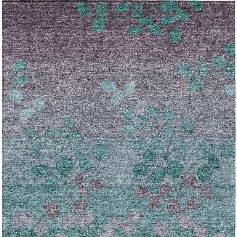 HomeRoots Floral Transitional Rectangle Outdoor Rug