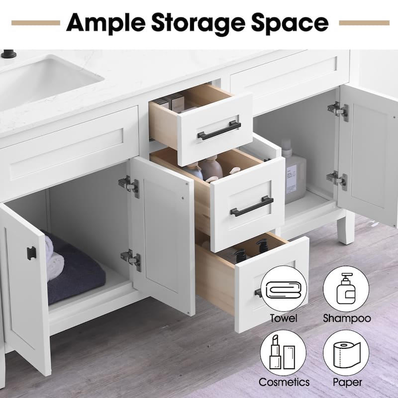 Nephelily 48" 60" 72" Bathoom Vanity Base Only, Easy-to-Install