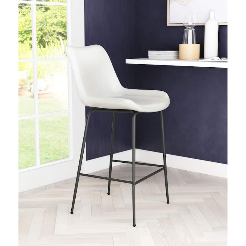 Byron Counter Chair - 20.1" W x 22.2" D x 38.6" H - White