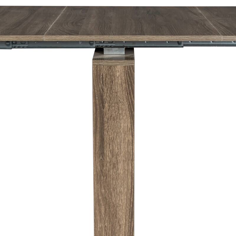 GDF Studio - Lalia Modern Multifunctional Extendable Dining Table with Storage Panels - 118.11"