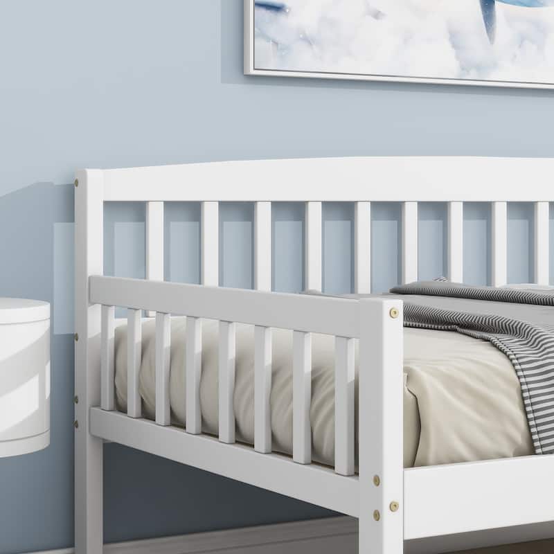 Twin-size Pine Wood Daybed with two Storage Drawers, Sofa Bed with Bed Platform of 10 Support Slats