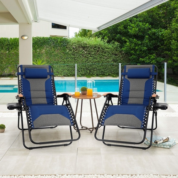 2 pack zero clearance gravity chairs